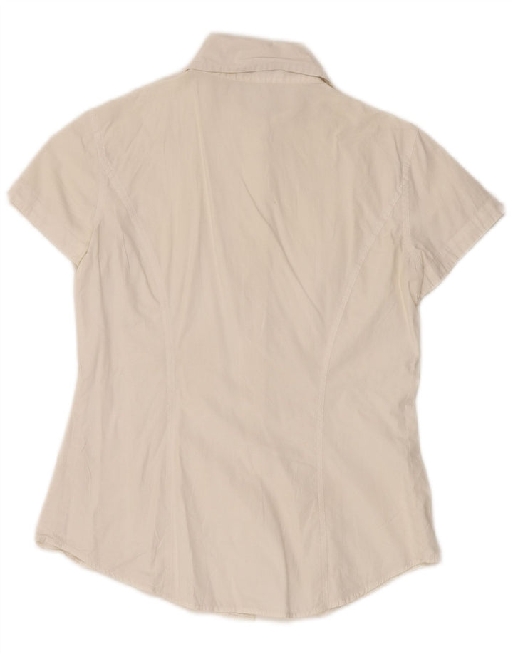 Benetton kortærmet skjorte til kvinder UK 10 Small White