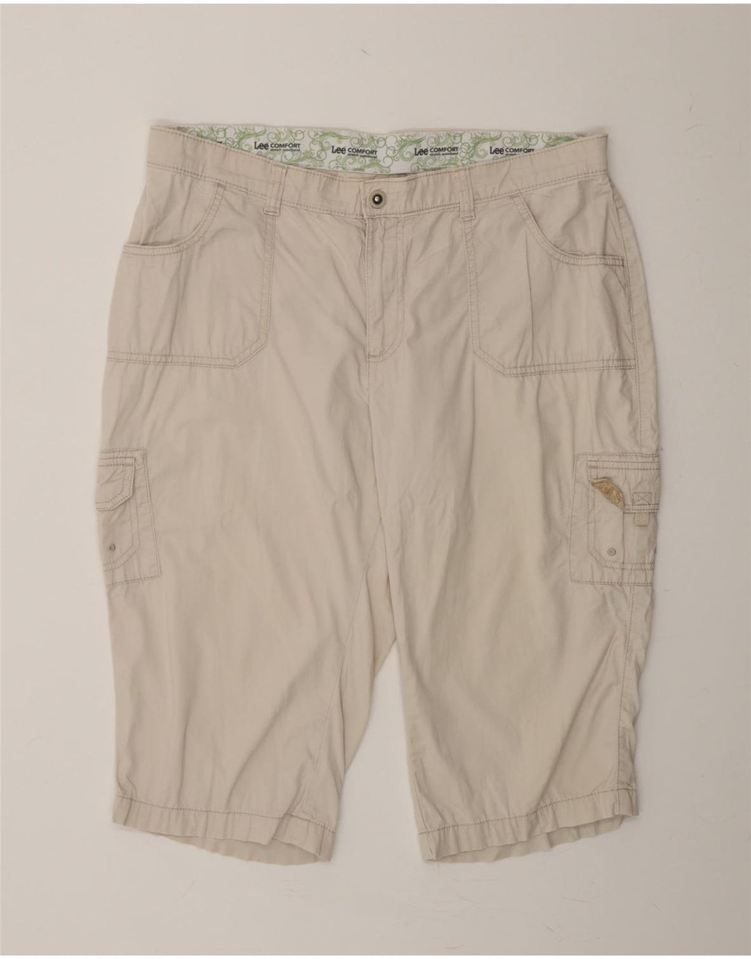 LEE Womens Cargo Shorts US 12 Large W36 Beige Cotton Vintage Lee and Second-Hand Lee from Messina Hembry 