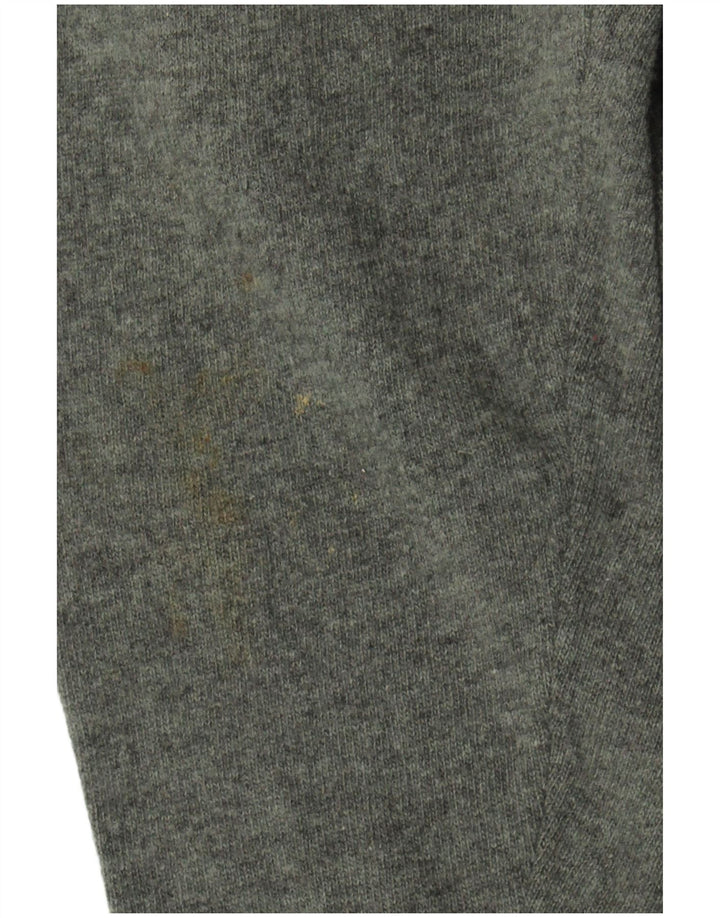 Benetton Herre Polo Neck Jumper Sweater Lille Grøn Virgin Wool