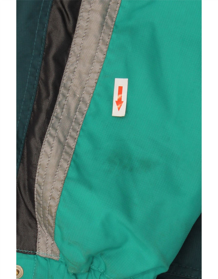 Ellesse Herre Hooded Windbreaker Jacket UK 38 Medium Green Colourblock