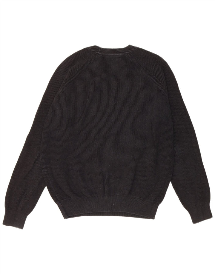 Zara Herre sweater med rund hals, lille sort bomuld