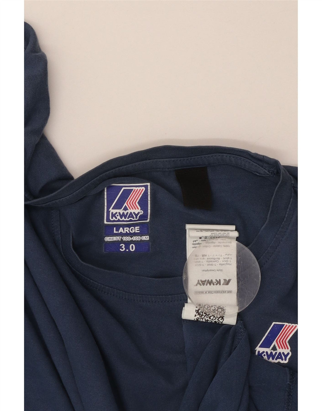 K-WAY Herre T-Shirt Top Stor Blå Bomuld