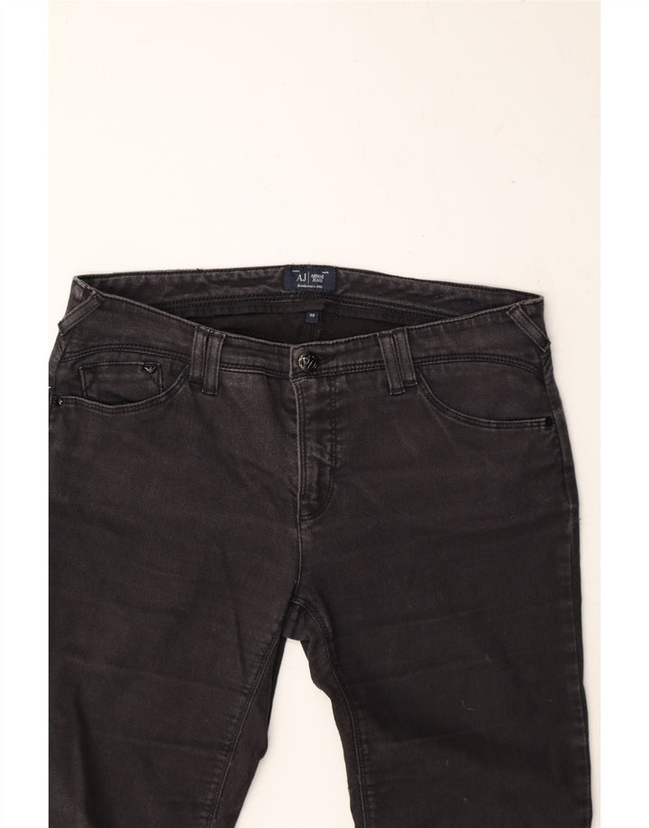 ARMANI Womens Skinny Jeans W30 L27 Black Cotton Vintage Armani and Second-Hand Armani from Messina Hembry 