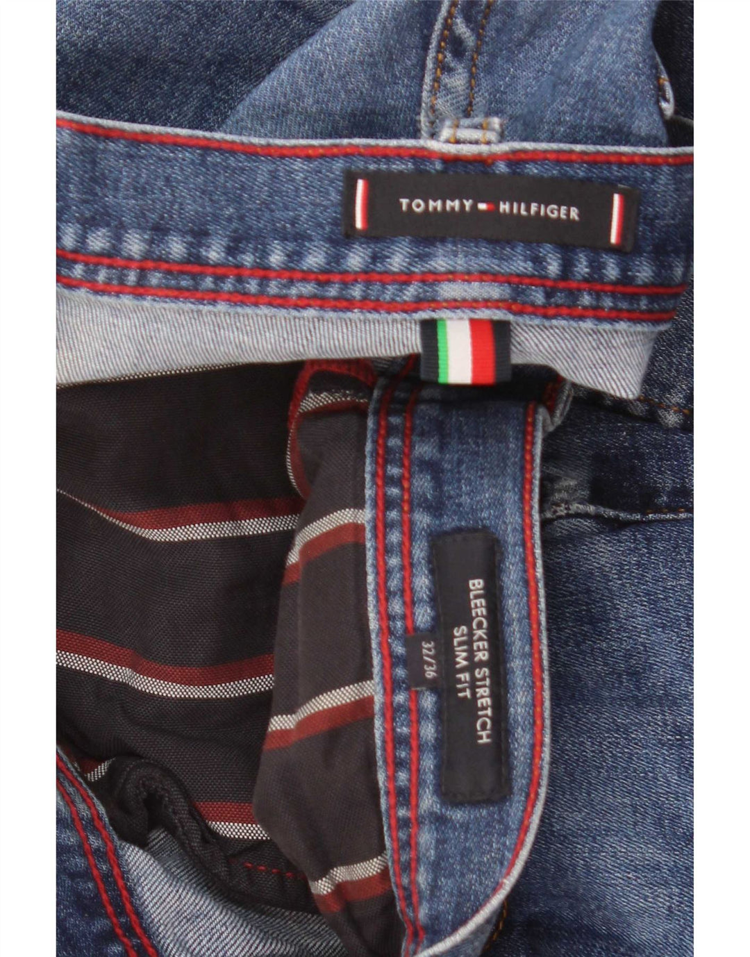Tommy Hilfiger Herre Bleecker Slim Jeans W32 L36 Blå