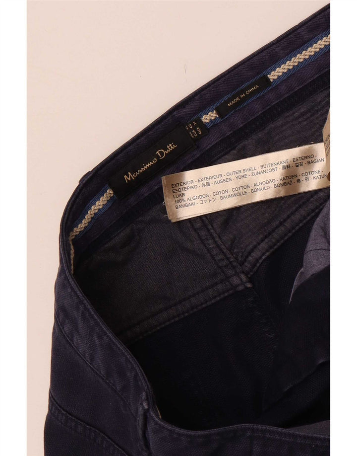 Massimo Dutti Herre Slim Casual Bukser EU 40 Medium W31 L34 Marineblå