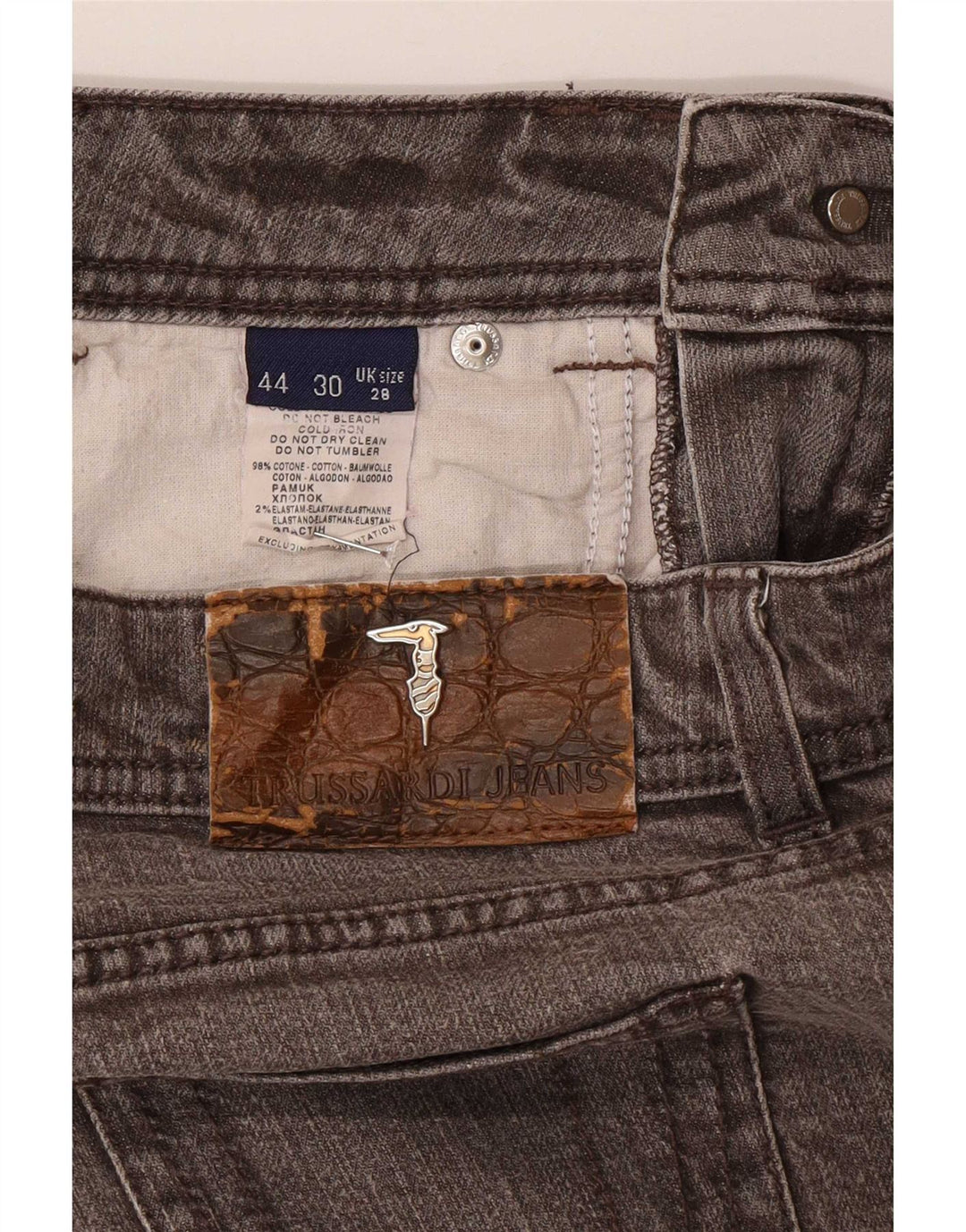 Trussardi lige damejeans W28 L30 brun bomuld
