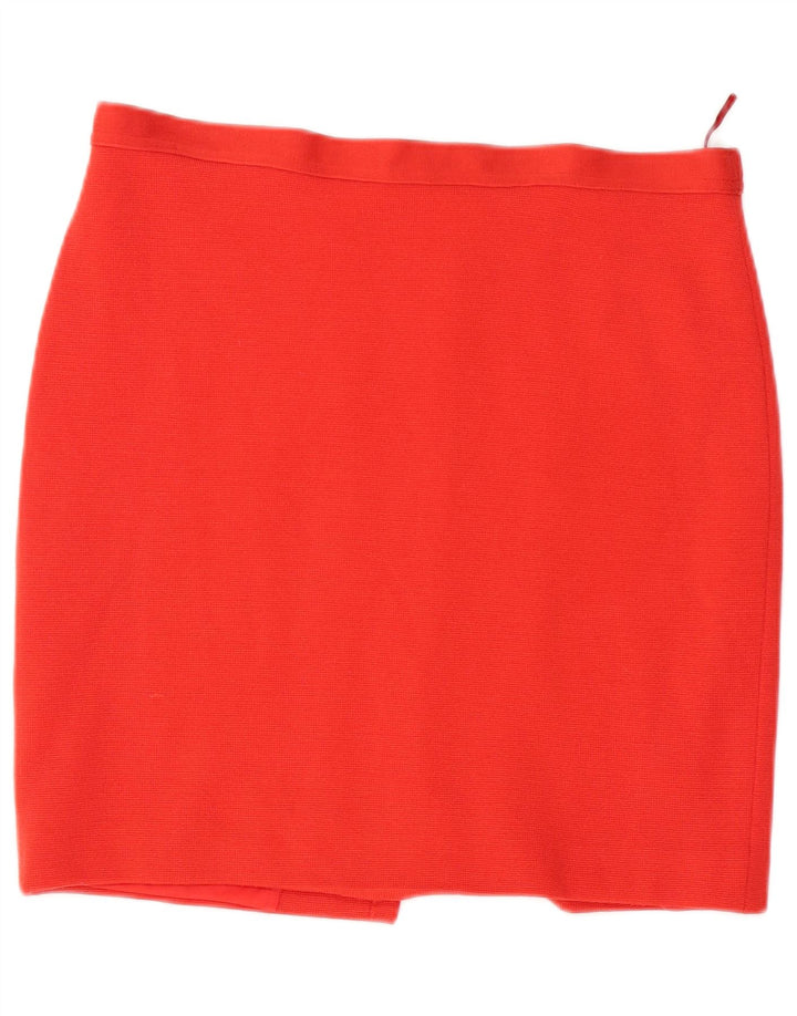 Luisa Spagnoli Dame Pencil Skirt IT 48 XL W36 Rød Uld