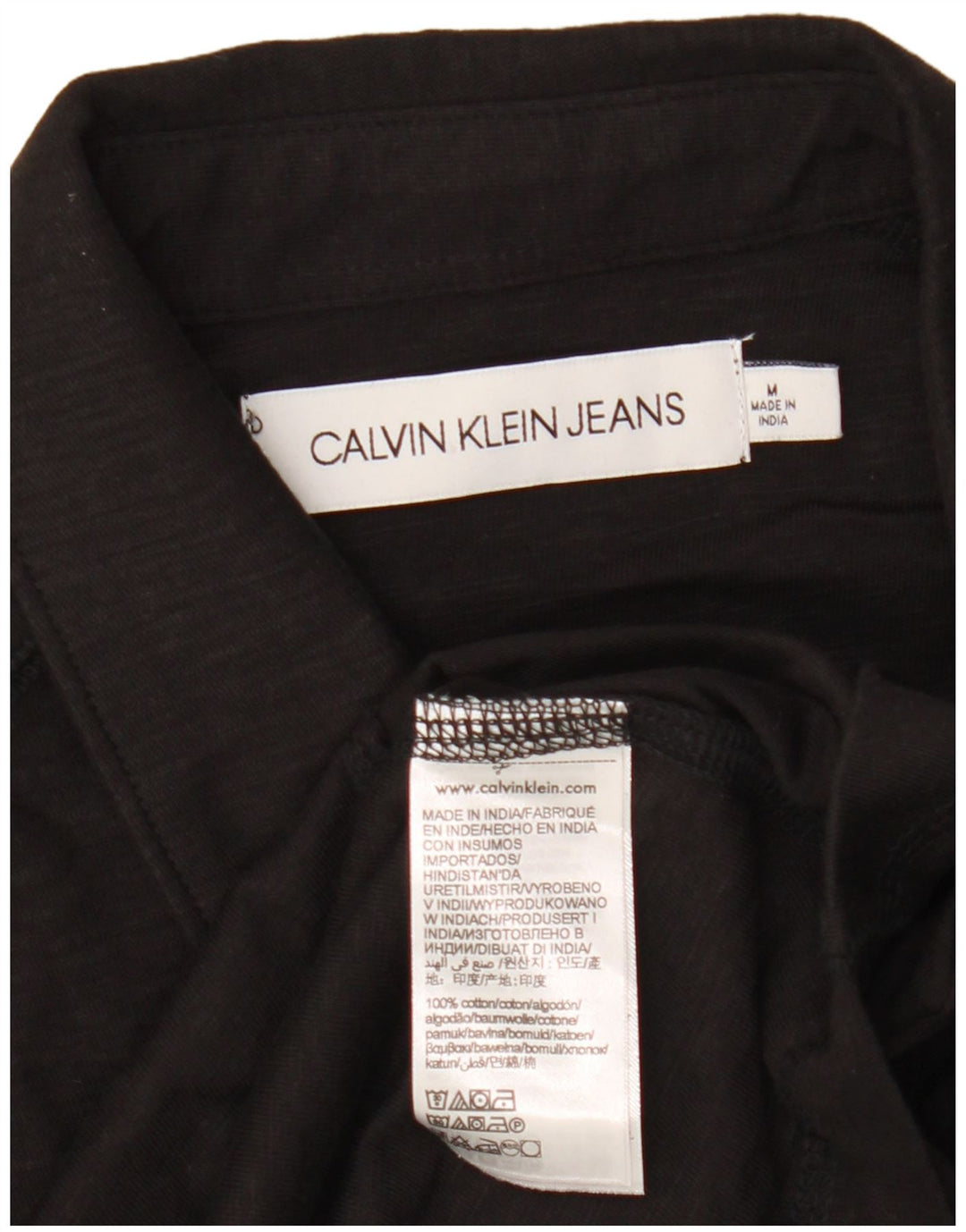 CALVIN KLEIN JEANS Grafisk poloshirt til mænd Medium Sort bomuld