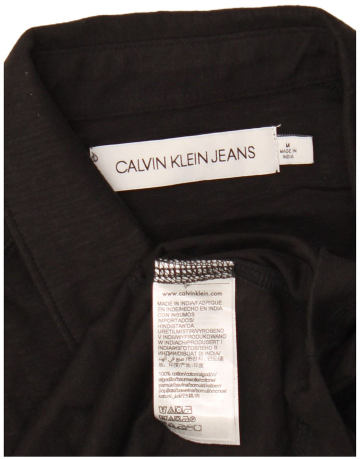 CALVIN KLEIN JEANS Grafisk poloshirt til mænd Medium Sort bomuld