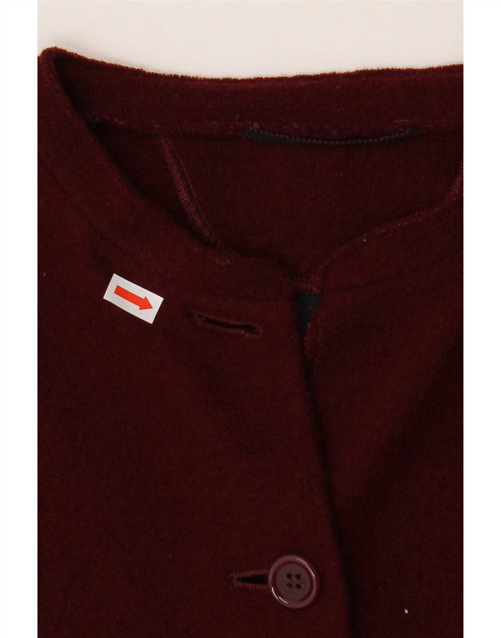 Aspesi Dame 4-knaps blazerjakke IT 40 Small Burgundy Wool