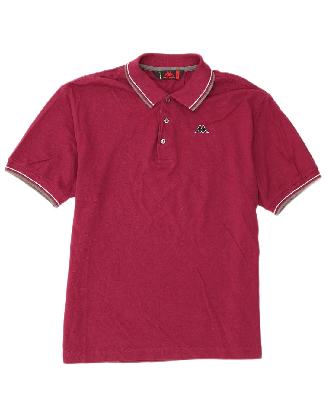 Kappa Kortærmet Herre Regular Fit Polo Shirt Stor Rød Bomuld