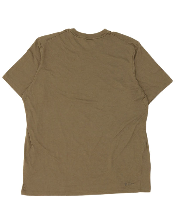 Adidas Herre Aeroready T-Shirt Top XL Khaki Polyester