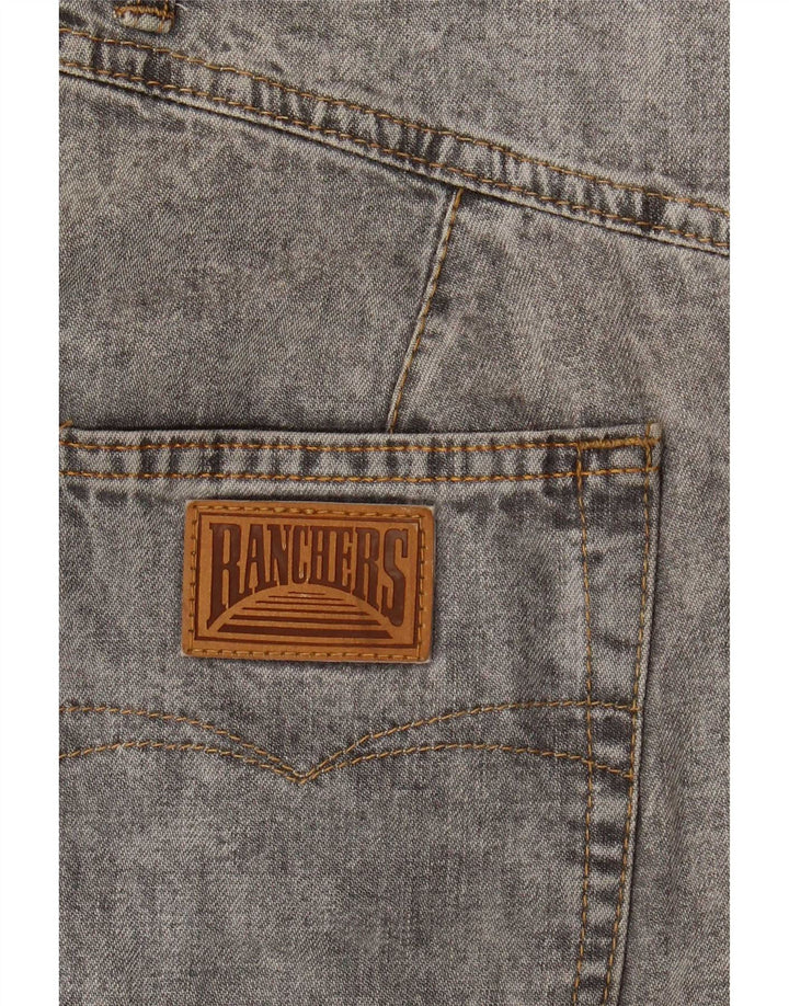 Vintage denimnederdel til kvinder W28 mellemgrå