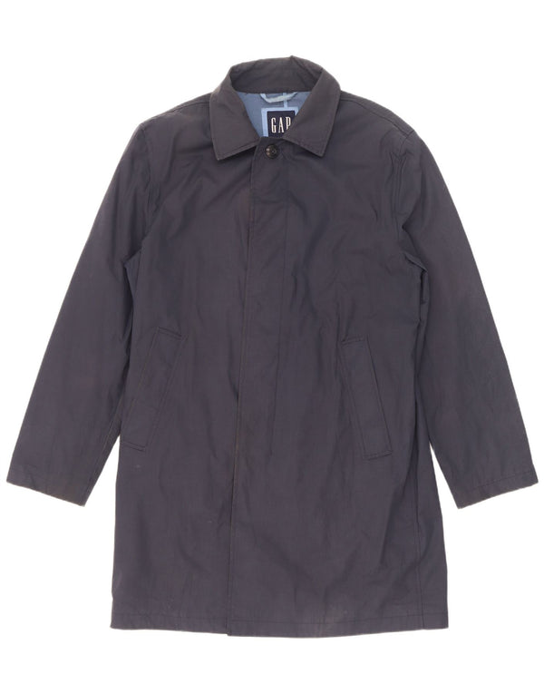 Gap Herre Overfrakke UK 36 Small Navy Blue Polyester