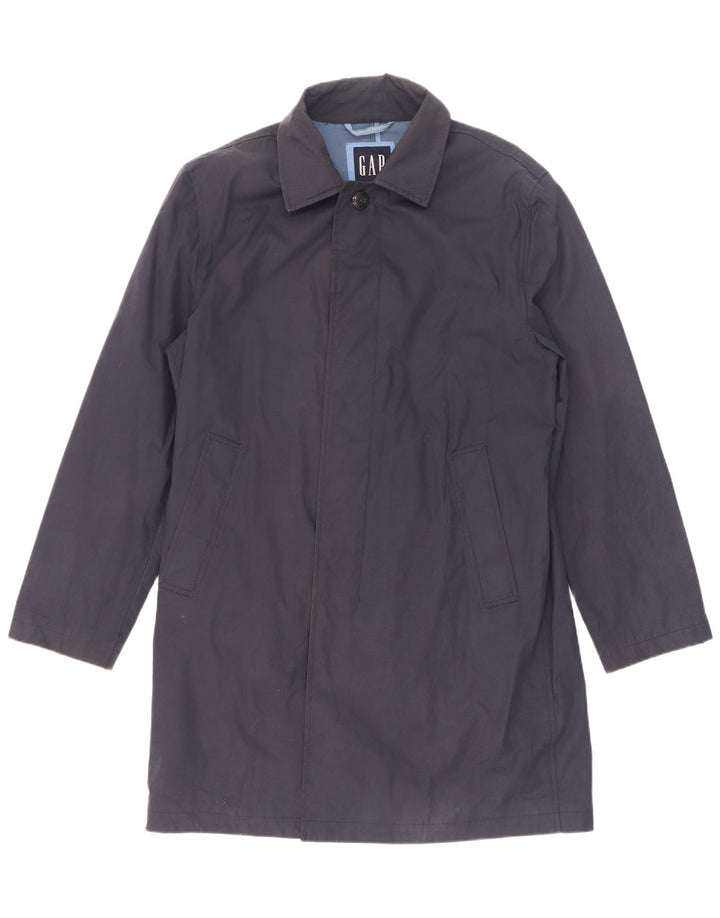 Gap Herre Overfrakke UK 36 Small Navy Blue Polyester