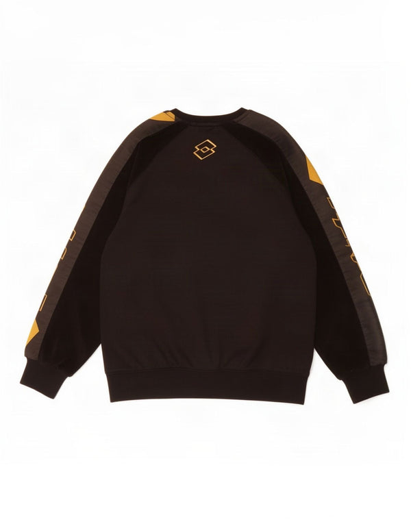Lotto Boys Grafisk Sweatshirt Jumper 7-8 år Sort Colourblock Bomuld
