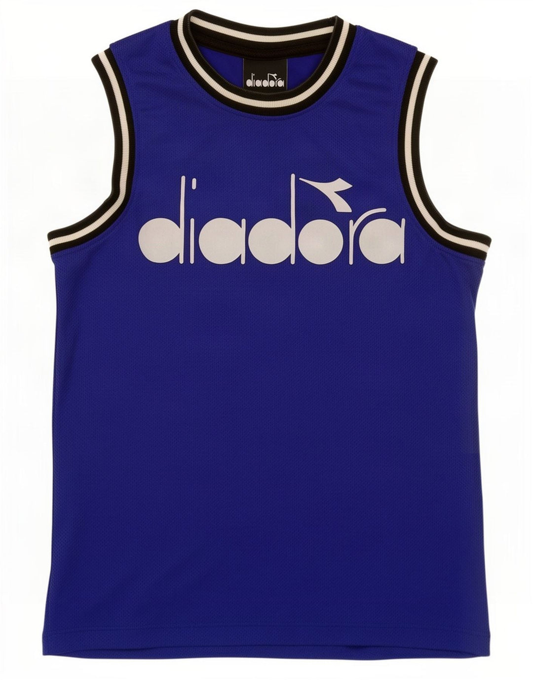 Diadora Boys Grafisk Vest Top 9-10 år Blå Colourblock Polyester