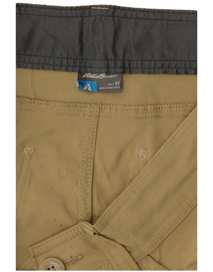 Eddie Bauer Herre Cargo Shorts W32 Large Khaki Nylon