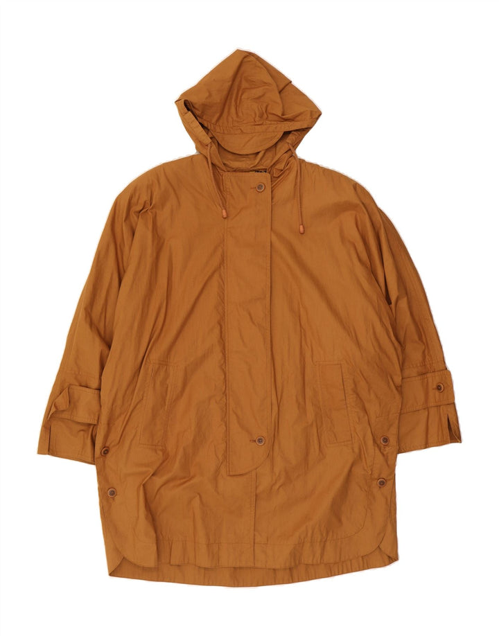 SCHNEIDERS Womens Oversized Hooded Overcoat UK 18 XL Brown Cotton Vintage Schneiders and Second-Hand Schneiders from Messina Hembry 