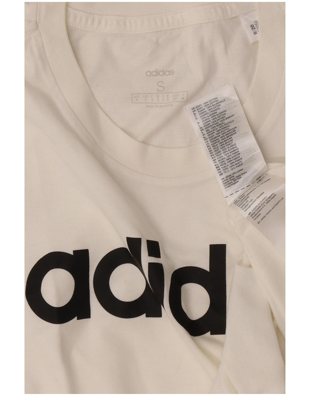 Adidas Grafisk T-shirt top til mænd, lille hvid bomuld
