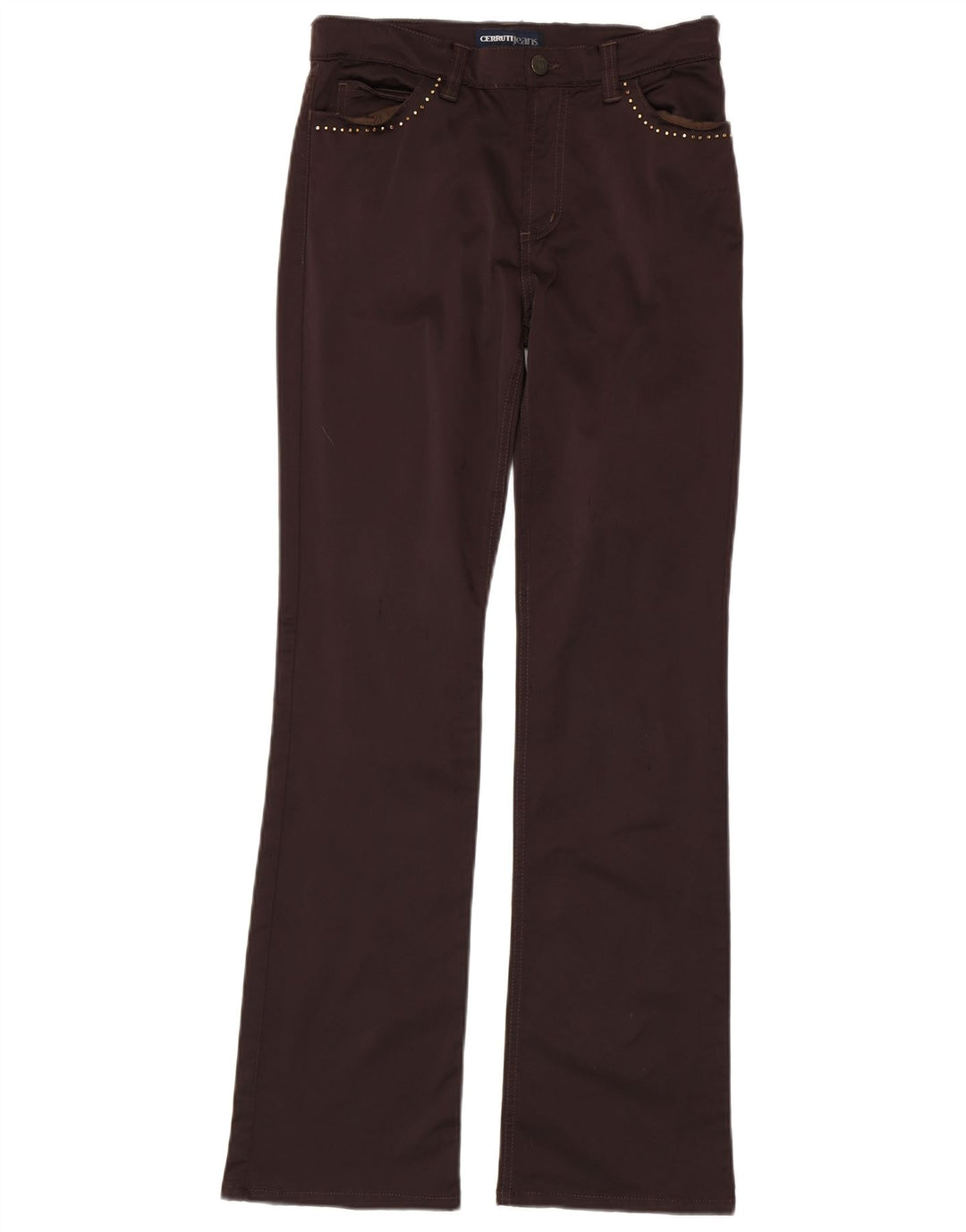 Cerruti 1881 Dame Bootcut Casual Bukser W28 L31 Brun Polyamid