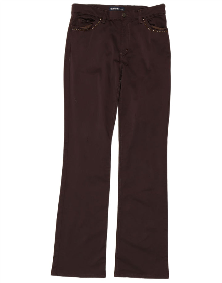 Cerruti 1881 Dame Bootcut Casual Bukser W28 L31 Brun Polyamid