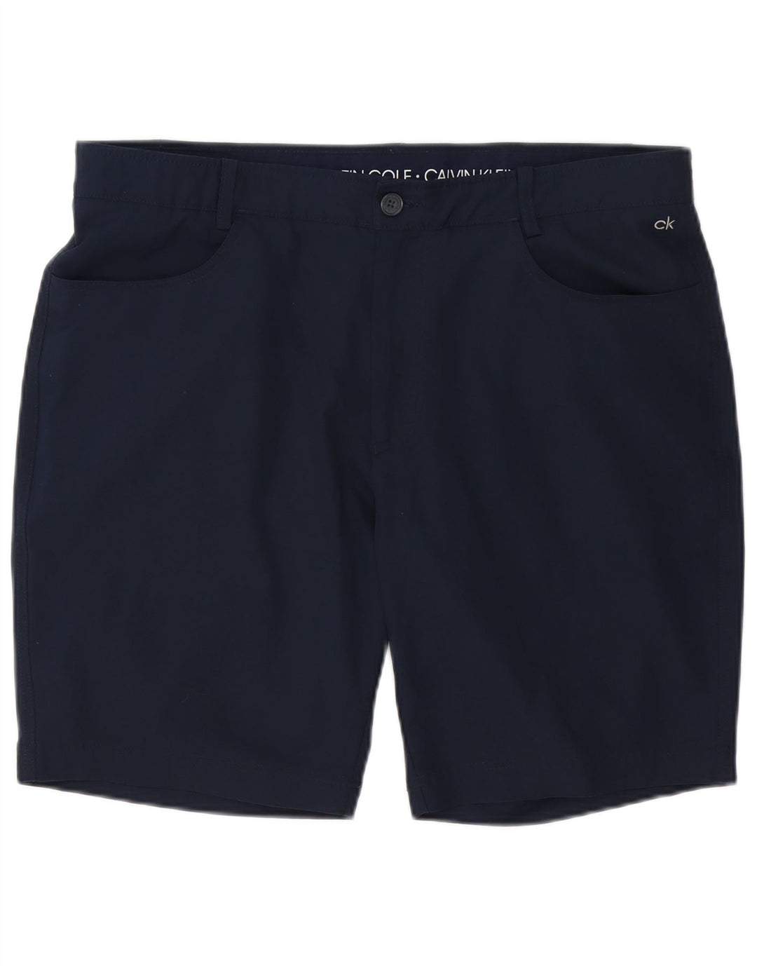 CALVIN KLEIN Herre Casual Shorts W38 XL Marineblå polyester