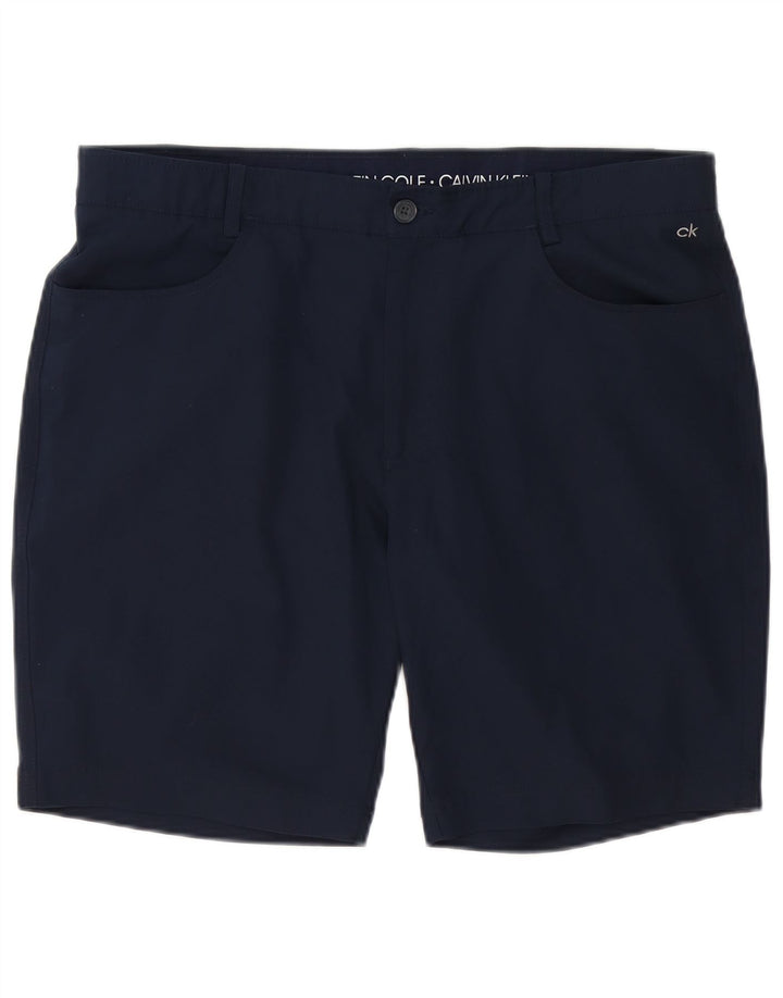 CALVIN KLEIN Herre Casual Shorts W38 XL Marineblå polyester
