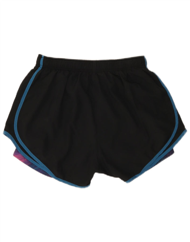 Nike Dame Dri Fit Sport Shorts UK 14 Large Black Polyester