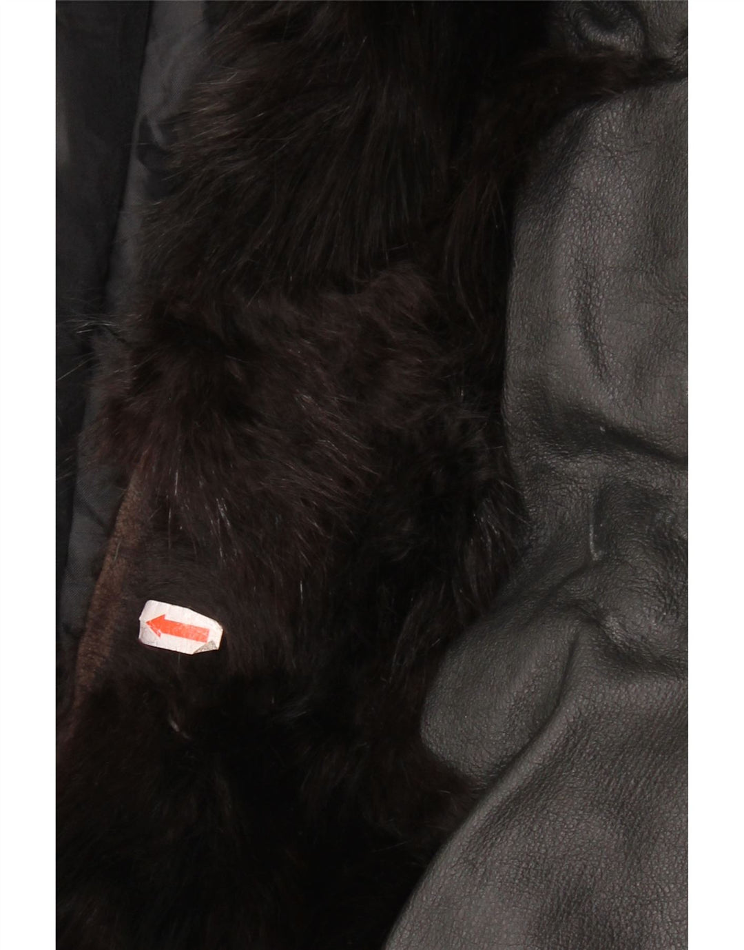 Vintage damepels læderjakke UK 14 Medium Sort