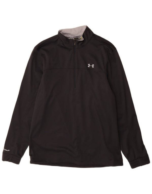 Under Armour Herre Cold Gear Grafisk Pullover Træningsdragt Top Medium Sort
