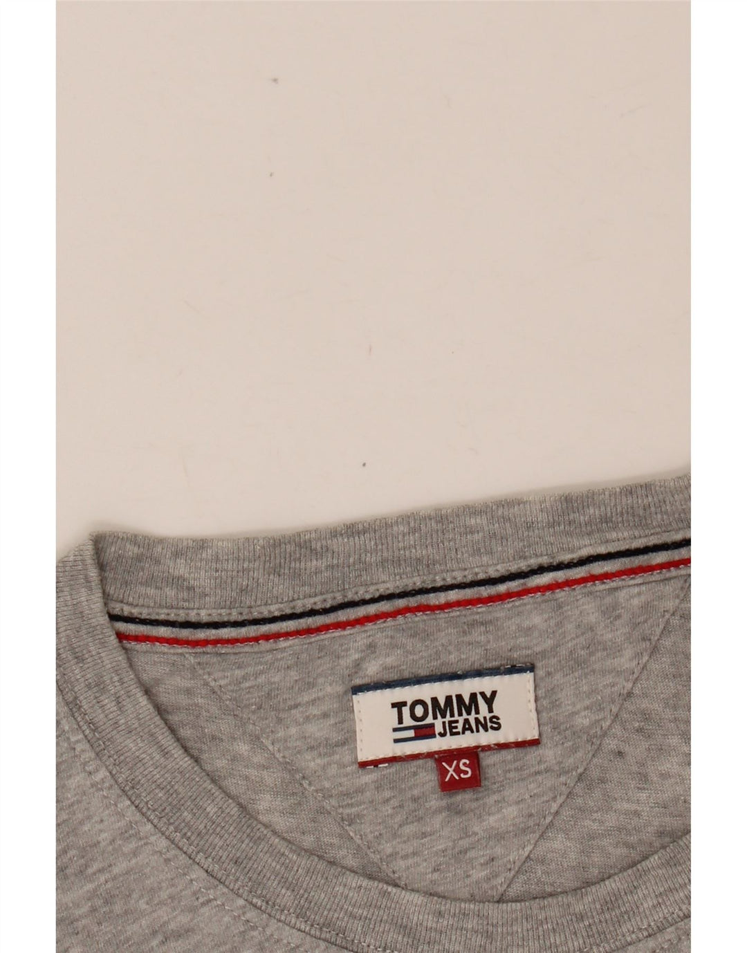 TOMMY HILFIGER Grafisk T-shirt top til kvinder UK 6 XS Grå
