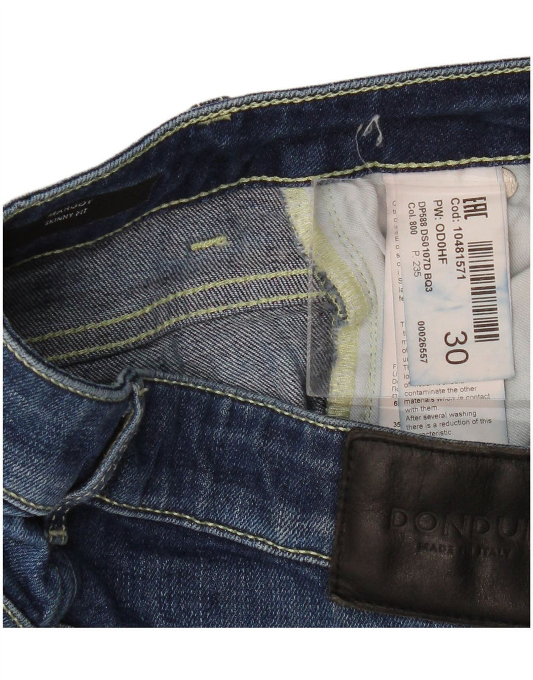 Dondup Dame Skinny Jeans W30 L30 Blå Bomuld
