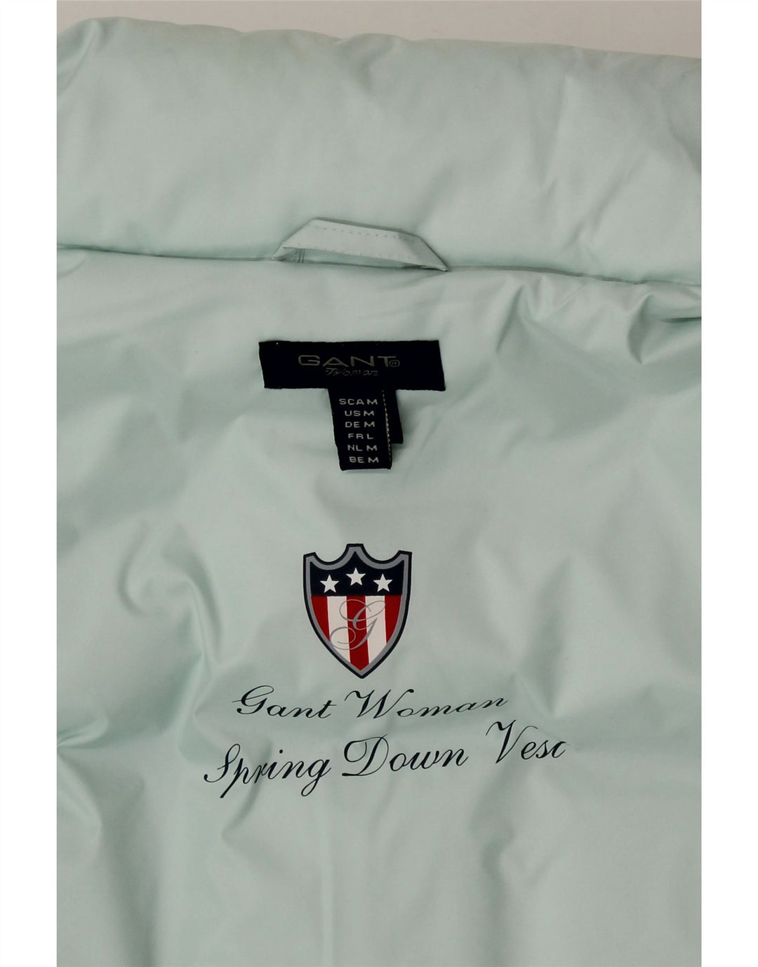 GANT Dame Polstret Gilet UK 14 Medium Turkis Polyester
