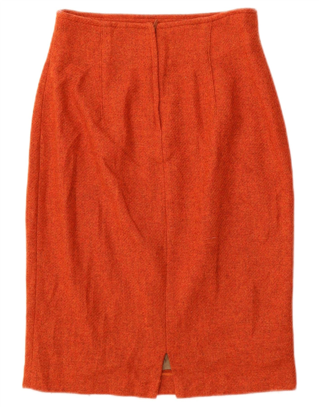 Mazzonetto Kvinder Højtalje Pencil Skirt IT 42 Medium W24 Orange Uld