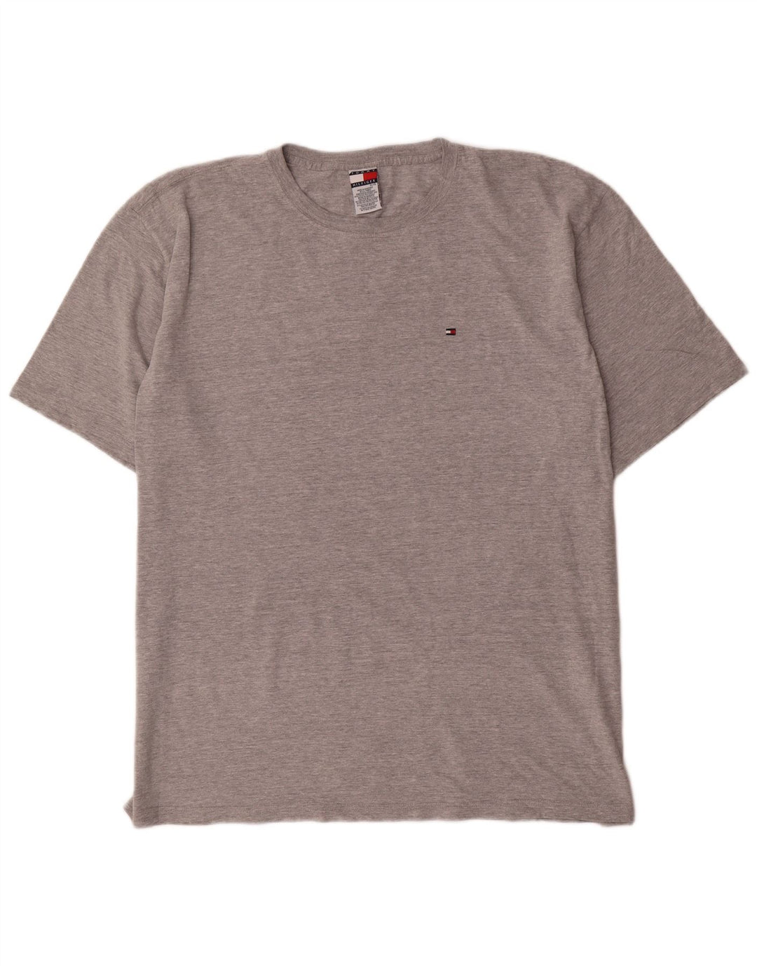 Tommy Hilfiger Herre T-Shirt Top XL Grå Bomuld