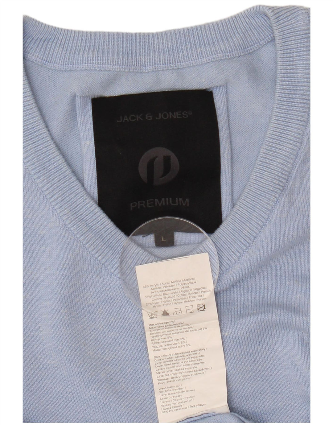 JACK & JONES Herre V-hals sweater Stor Blå Akryl