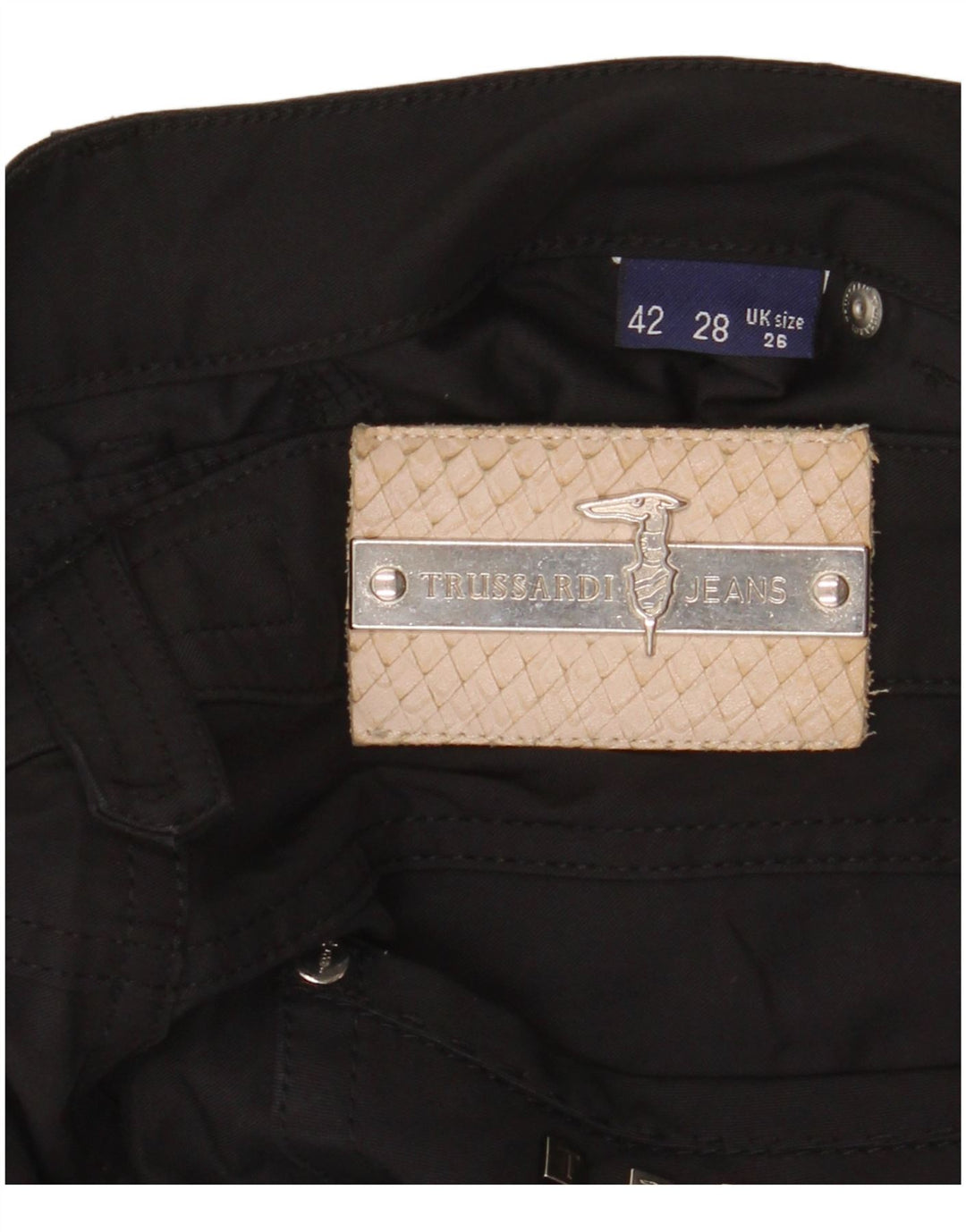 TRUSSARDI Dame Slim Casual Bukser IT 42 Medium W26 L30 Sort