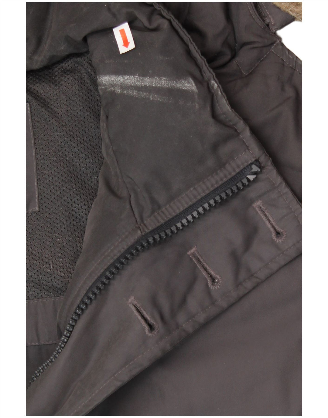 GEOX Mens Hooded Parka Jacket UK 44 2XL Grey Polyester