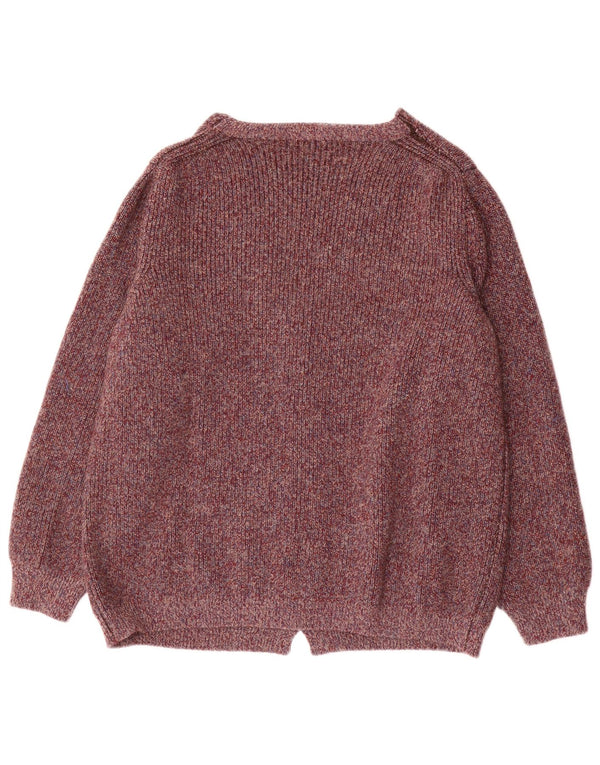 Vintage herre cardigan sweater IT 50 Medium Lilla Uld