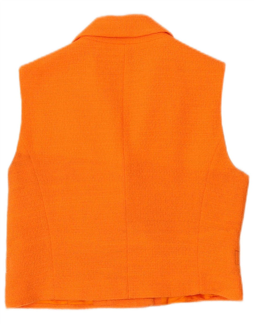 Zara Womens Crop Dobbeltradet vest UK 14 Medium Orange