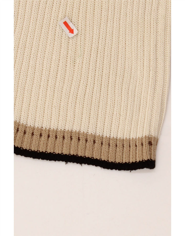 CERRUTI 1881 Dame cardigan sweater UK 12 Medium Off White Bomuld