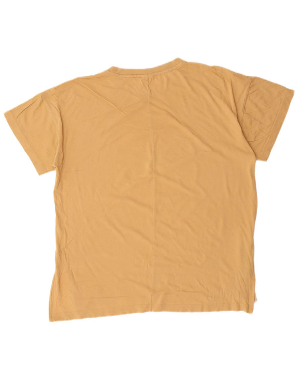 Reebok Grafisk T-shirt top til kvinder UK 20/22 XL Beige Bomuld