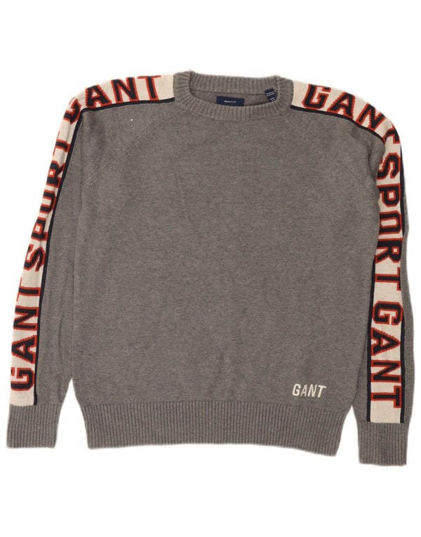 Gant Boys Grafisk Boat Neck sweater 13-14 år Grå Colourblock