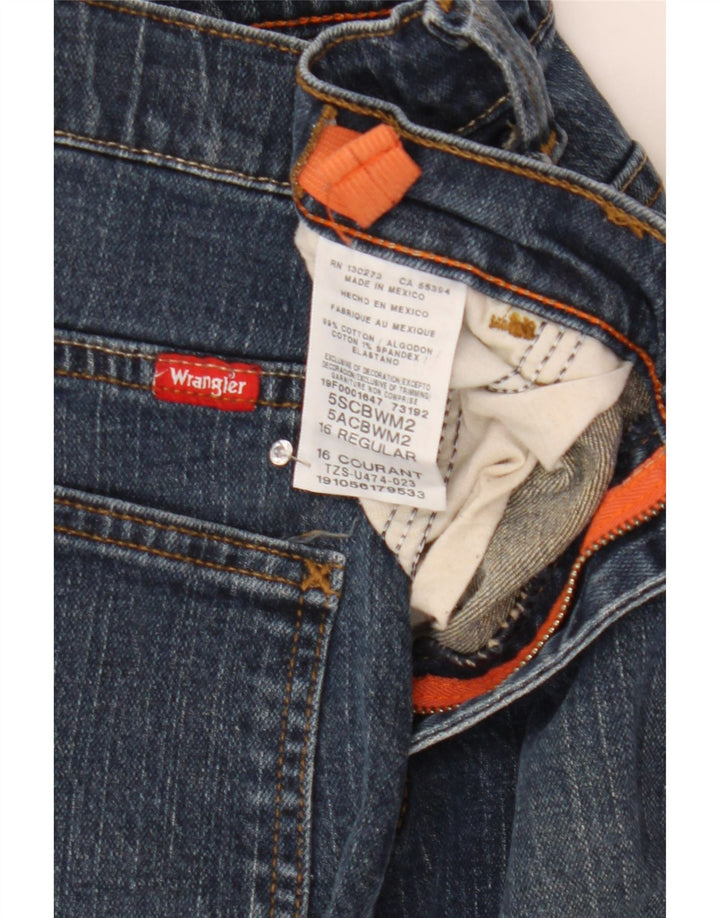 Wrangler Boys Straight Jeans 15-16 år W28 L28 Blå Bomuld