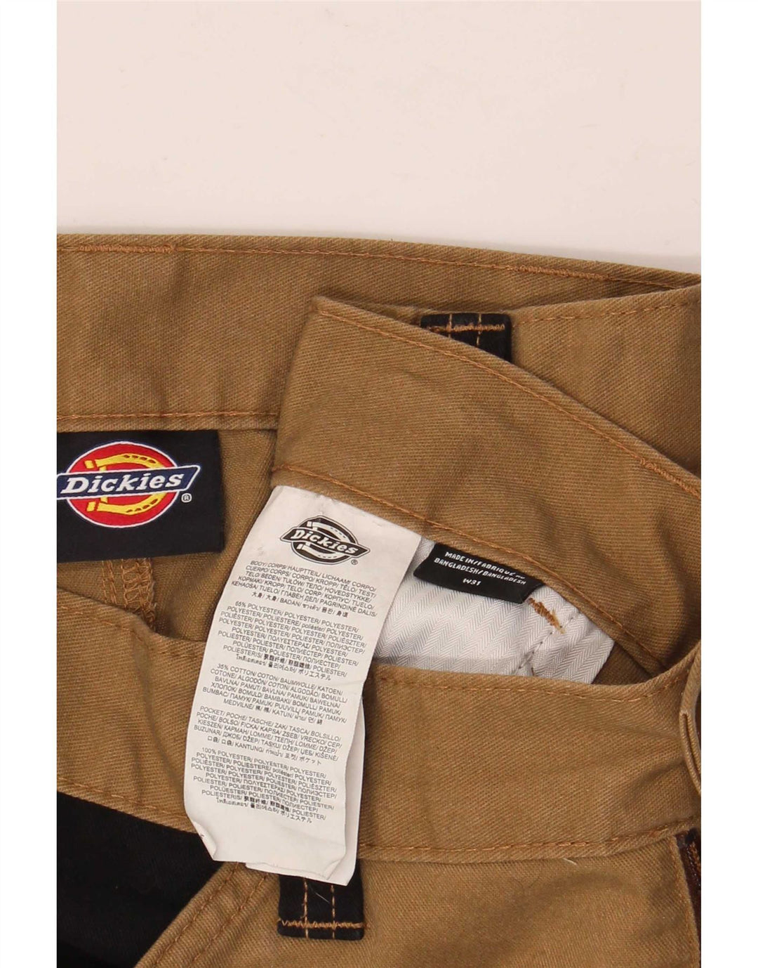 Dickies Herre Cargo Shorts W31 Medium Beige Colourblock Polyester