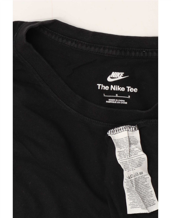 Nike T-shirt top til mænd, stor sort bomuld