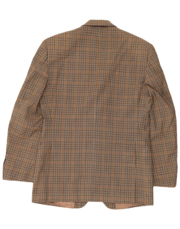 Cacharel Herre 2-knaps blazerjakke IT 48 Medium brun ternet uld