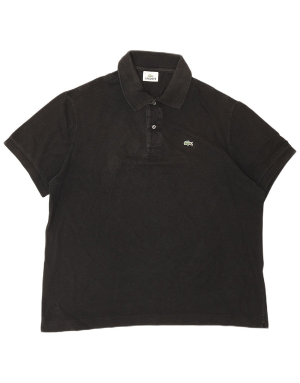 Lacoste Mens Polo Shirt Size 7 2XL Black Cotton