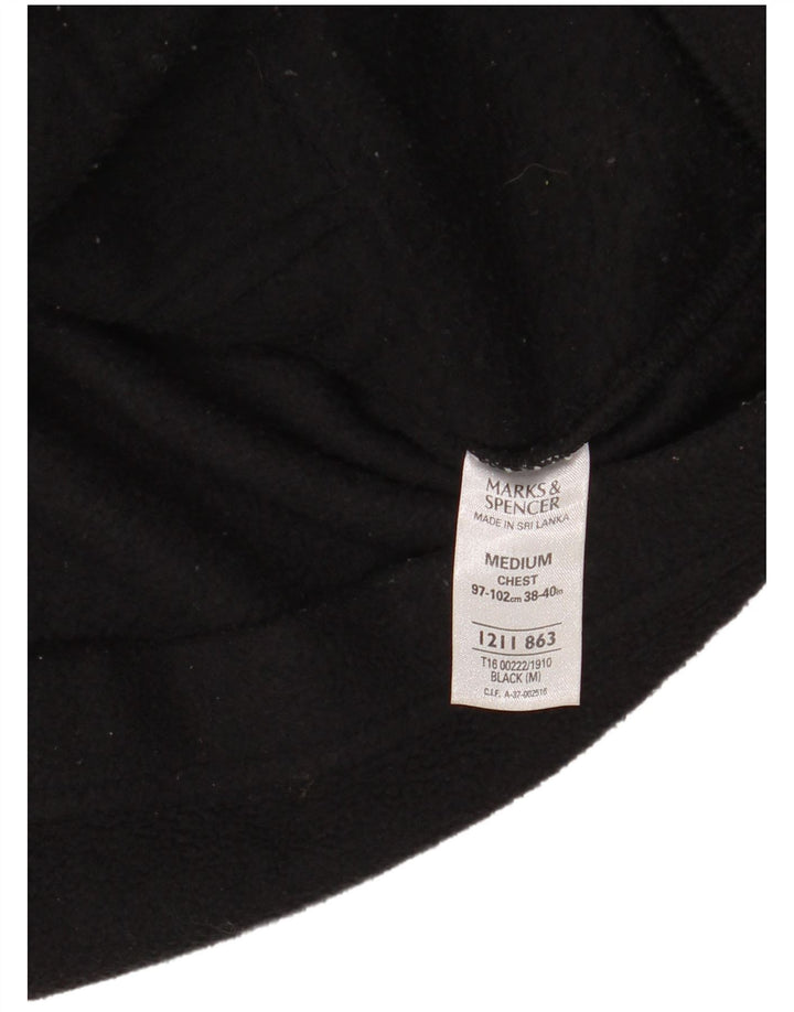 Marks & Spencer Fleecejakke til mænd UK 38 Medium Sort Polyester